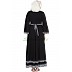 A line Black casual abaya A line Black casual abaya